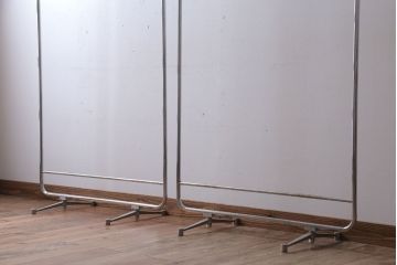 アンティーク雑貨　アンティーク　古い医療用スクリーン2基セット(衝立・パーテーション)