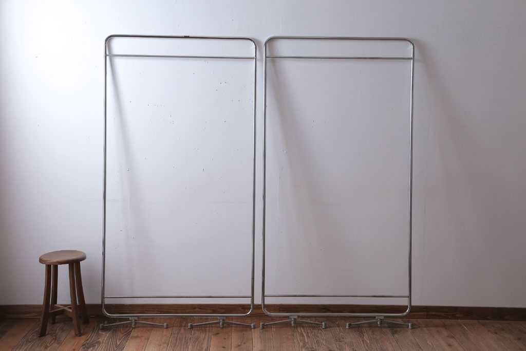 アンティーク雑貨　アンティーク　古い医療用スクリーン2基セット(衝立・パーテーション)