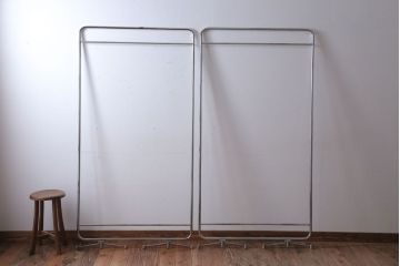 アンティーク雑貨　アンティーク　古い医療用スクリーン2基セット(衝立・パーテーション)