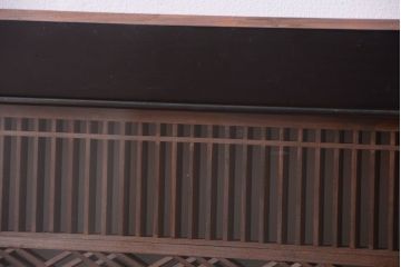 古民具・骨董　古い木製のガラス書院欄間(明かり取り)(1)