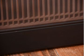 古民具・骨董　古い木製のガラス書院欄間(明かり取り)(1)