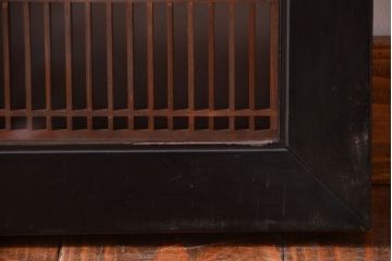 古民具・骨董　古い木製のガラス書院欄間(明かり取り)(1)