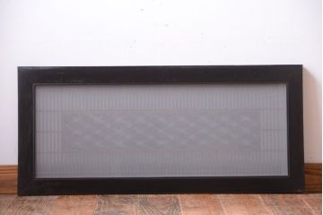 古民具・骨董　古い木製のガラス書院欄間(明かり取り)(1)