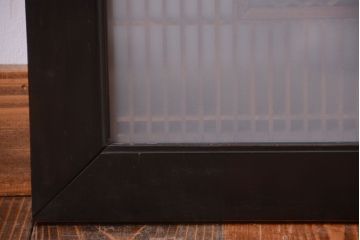 古民具・骨董　古い木製のガラス書院欄間(明かり取り)(1)