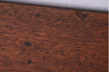 レトロ家具　昭和レトロ　ネームプレート付き!古い木の脚付きロッカー(収納棚・マス目棚)