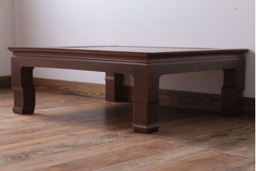アンティーク家具　和製アンティーク　総欅材の上品な座卓(センターテーブル)