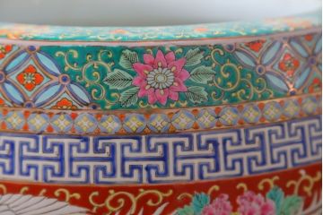 アンティーク雑貨　アンティーク　十錦手　鳳凰の図　色絵火鉢