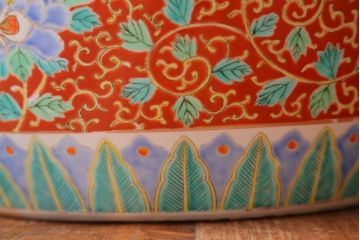 アンティーク雑貨　アンティーク　十錦手　鳳凰の図　色絵火鉢