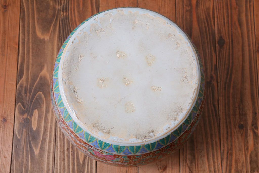 アンティーク雑貨　アンティーク　十錦手　鳳凰の図　色絵火鉢