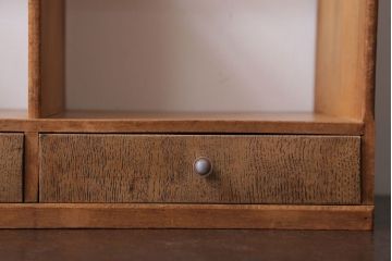 アンティーク雑貨　和製アンティーク　引き出し付き!古い木製の小さな本立て(2)