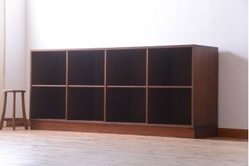 アンティーク家具　和製アンティーク　特大サイズ!古い木の重厚なアンティークマス目棚(2)