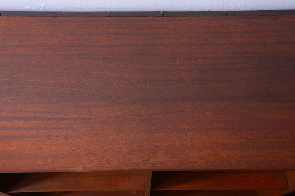 アンティーク家具　和製アンティーク　特大サイズ!古い木の重厚なアンティークマス目棚(2)