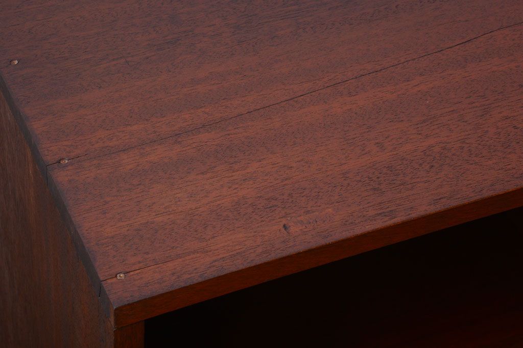 アンティーク家具　和製アンティーク　特大サイズ!古い木の重厚なアンティークマス目棚(2)