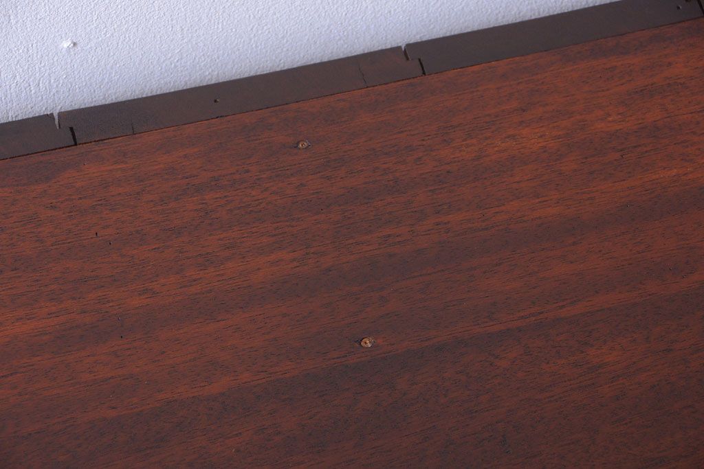 アンティーク家具　和製アンティーク　特大サイズ!古い木の重厚なアンティークマス目棚(2)