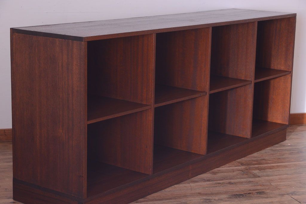 アンティーク家具　和製アンティーク　特大サイズ!古い木の重厚なアンティークマス目棚(2)