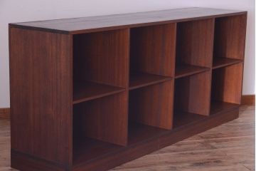 アンティーク家具　和製アンティーク　特大サイズ!古い木の重厚なアンティークマス目棚(2)