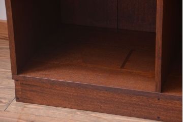 アンティーク家具　和製アンティーク　特大サイズ!古い木の重厚なアンティークマス目棚(2)