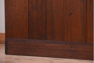 アンティーク家具　和製アンティーク　特大サイズ!古い木の重厚なアンティークマス目棚(2)