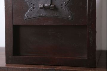 アンティーク雑貨　古民具・骨董　古い木のシンプルなアンティーク銭箱