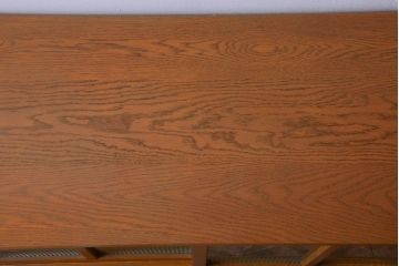 アンティーク家具　アンティーク　モールガラス入り!古い木の脚付きサイドボード(1)