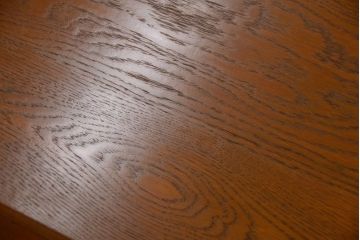 アンティーク家具　アンティーク　モールガラス入り!古い木の脚付きサイドボード(1)