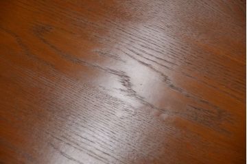 アンティーク家具　アンティーク　モールガラス入り!古い木の脚付きサイドボード(2)