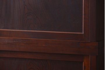 アンティーク家具　六尺　古民具・骨董　桜・欅材製!シンプルで上品なアンティーク水屋箪笥収納棚