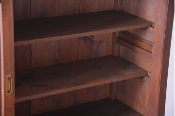 アンティーク家具　六尺　古民具・骨董　桜・欅材製!シンプルで上品なアンティーク水屋箪笥収納棚