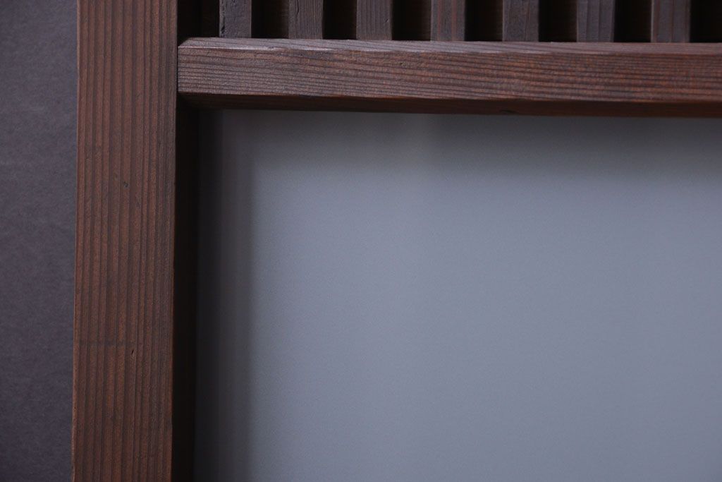 古民具・骨董　すりガラス入りアンティーク格子戸