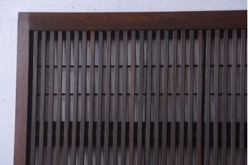 古民具・骨董　すりガラス入りアンティーク格子戸