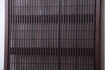 古民具・骨董　すりガラス入りアンティーク格子戸