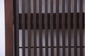 古民具・骨董　すりガラス入りアンティーク格子戸