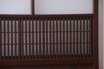 古民具・骨董　すりガラス入りアンティーク格子戸