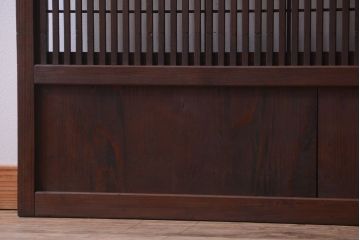 古民具・骨董　すりガラス入りアンティーク格子戸