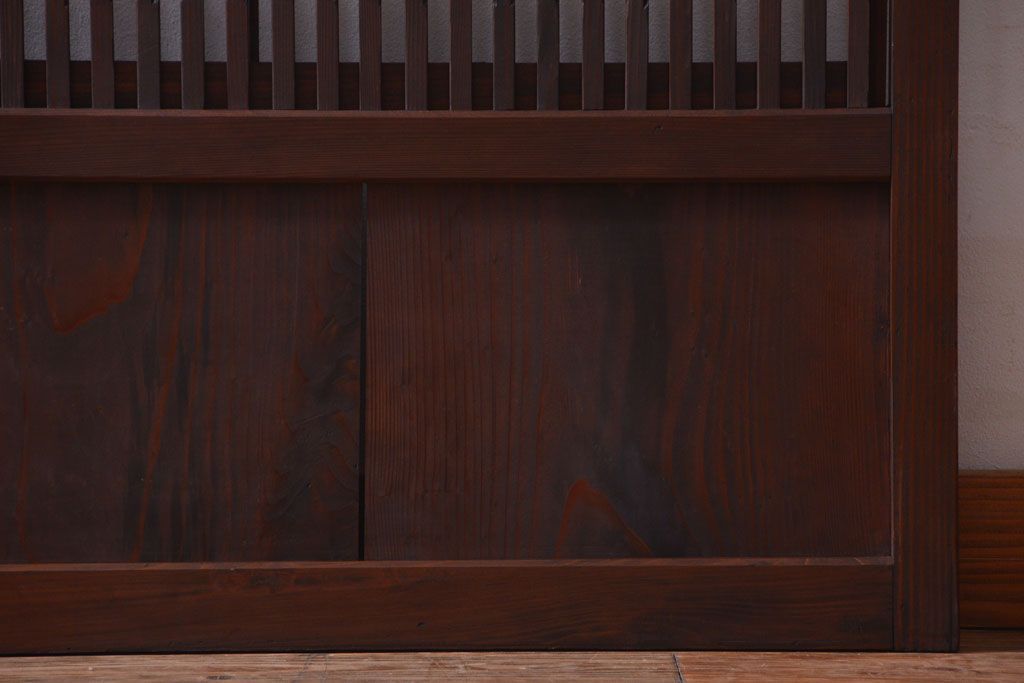 古民具・骨董　すりガラス入りアンティーク格子戸