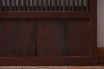 古民具・骨董　すりガラス入りアンティーク格子戸