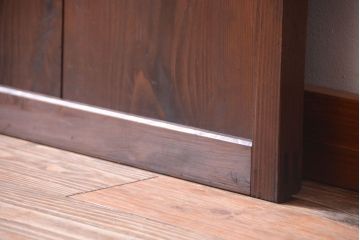 古民具・骨董　すりガラス入りアンティーク格子戸