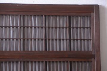 古民具・骨董　すりガラス入りアンティーク格子戸