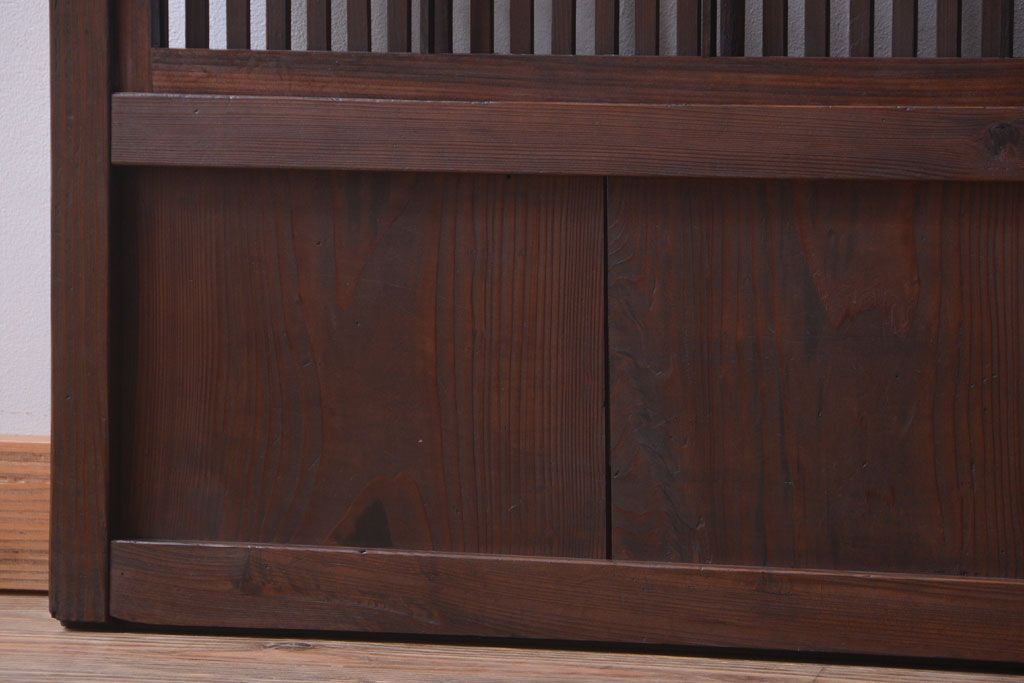 古民具・骨董　すりガラス入りアンティーク格子戸