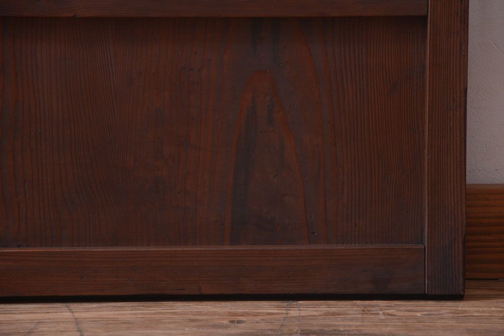 古民具・骨董　すりガラス入りアンティーク格子戸