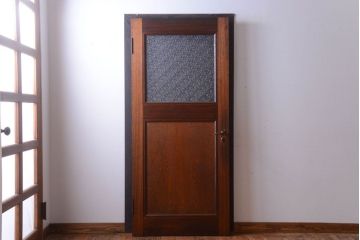 和製アンティーク　ダイヤガラス入り!レトロな木製ドア(2)