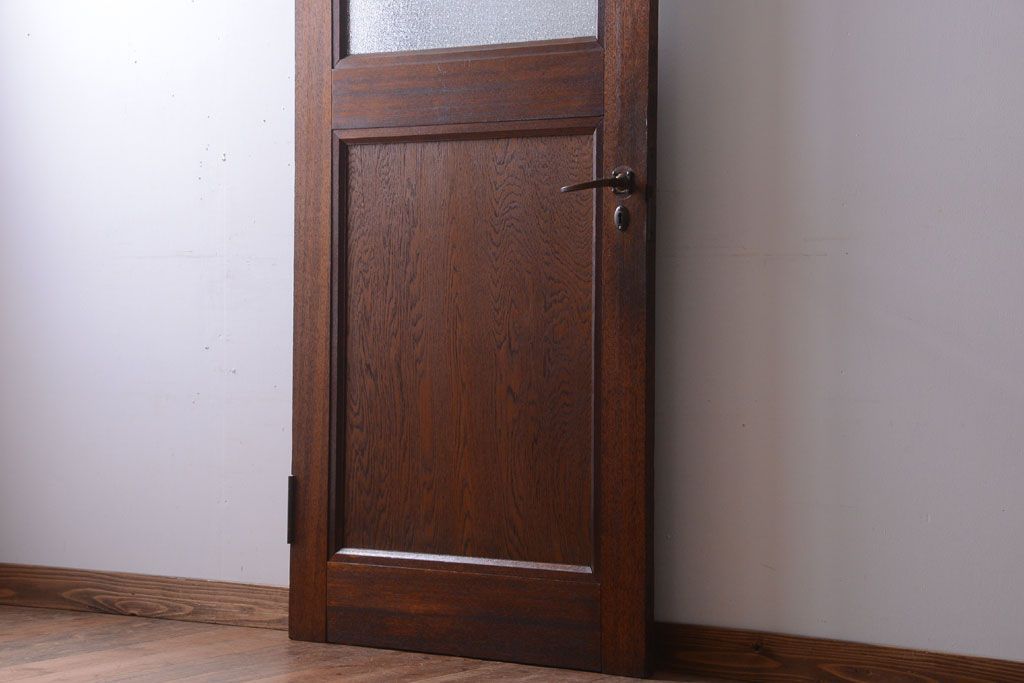 和製アンティーク　ダイヤガラス入り!レトロな木製ドア(2)