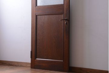 和製アンティーク　ダイヤガラス入り!レトロな木製ドア(2)