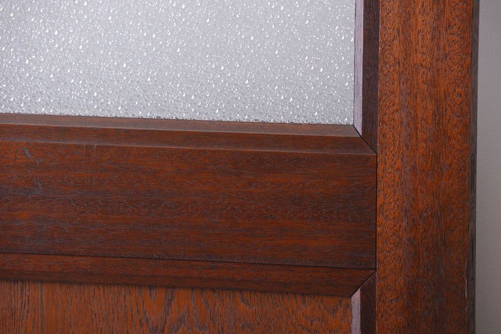 和製アンティーク　ダイヤガラス入り!レトロな木製ドア(2)