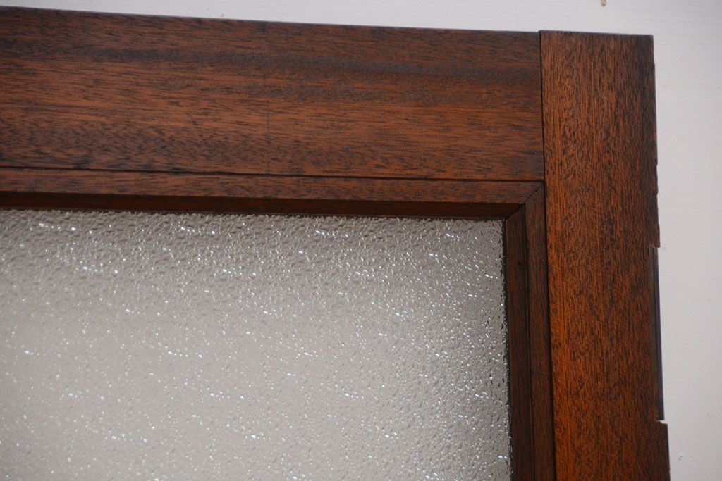 和製アンティーク　ダイヤガラス入り!レトロな木製ドア(2)