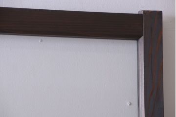 和製アンティーク　幅の狭い古いガラス戸2枚セット