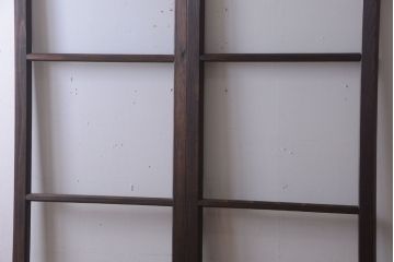 和製アンティーク　幅の狭い古いガラス戸2枚セット