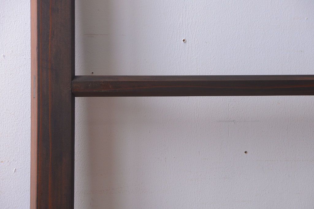 和製アンティーク　幅の狭い古いガラス戸2枚セット