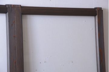 和製アンティーク　幅の狭い古いガラス戸2枚セット