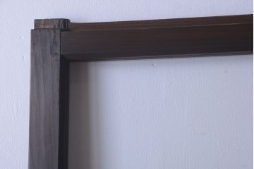 和製アンティーク　幅の狭い古いガラス戸2枚セット